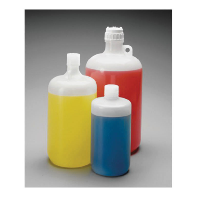 Leak Proof Water Bottles, Natural HDPE Narrow Mouth Bottles w/ Screw Caps