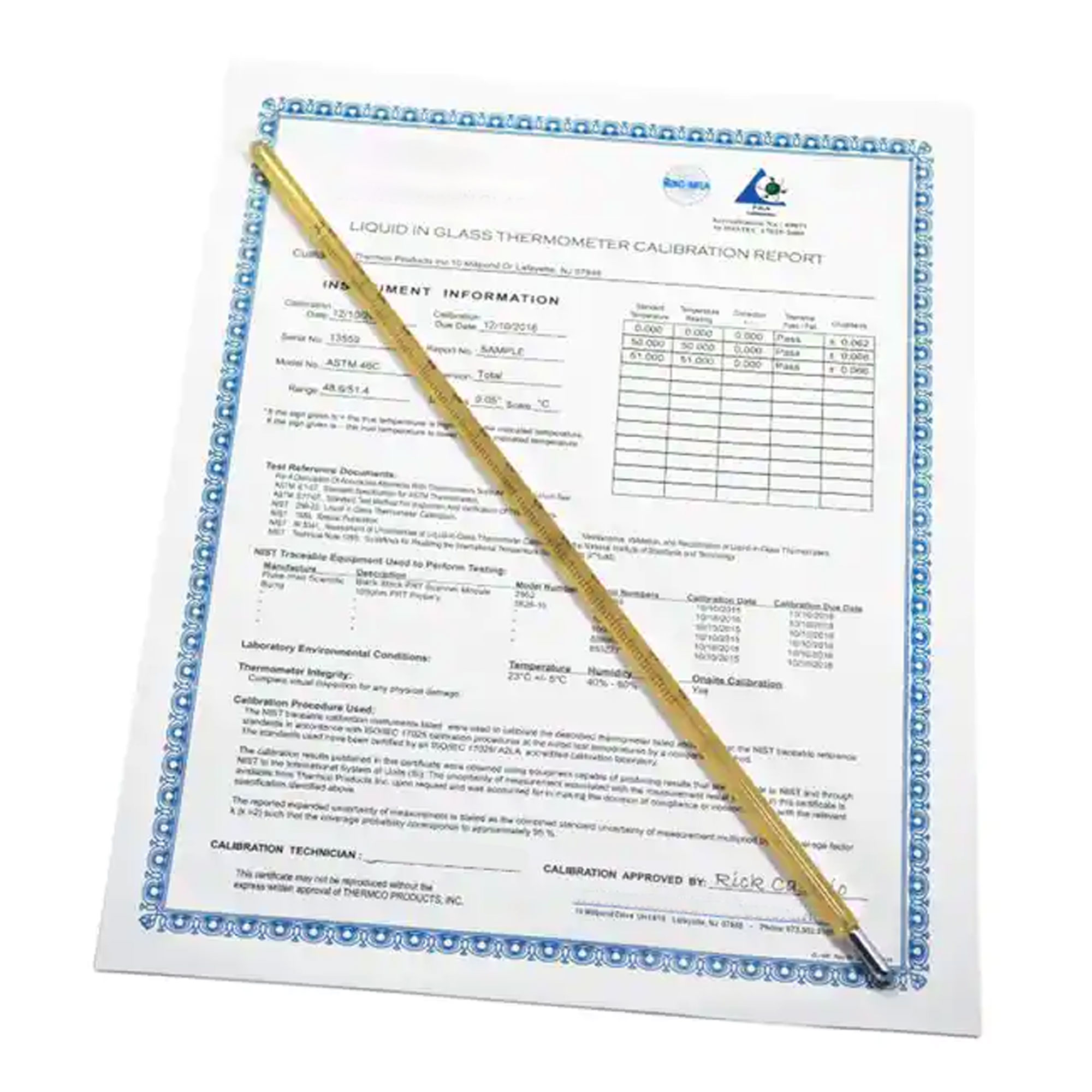 Thermometer Recertification & Recalibration