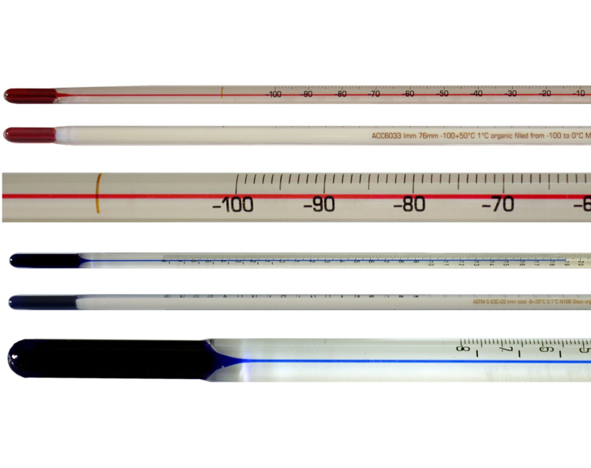 Non-mercury glass thermometer placeholder