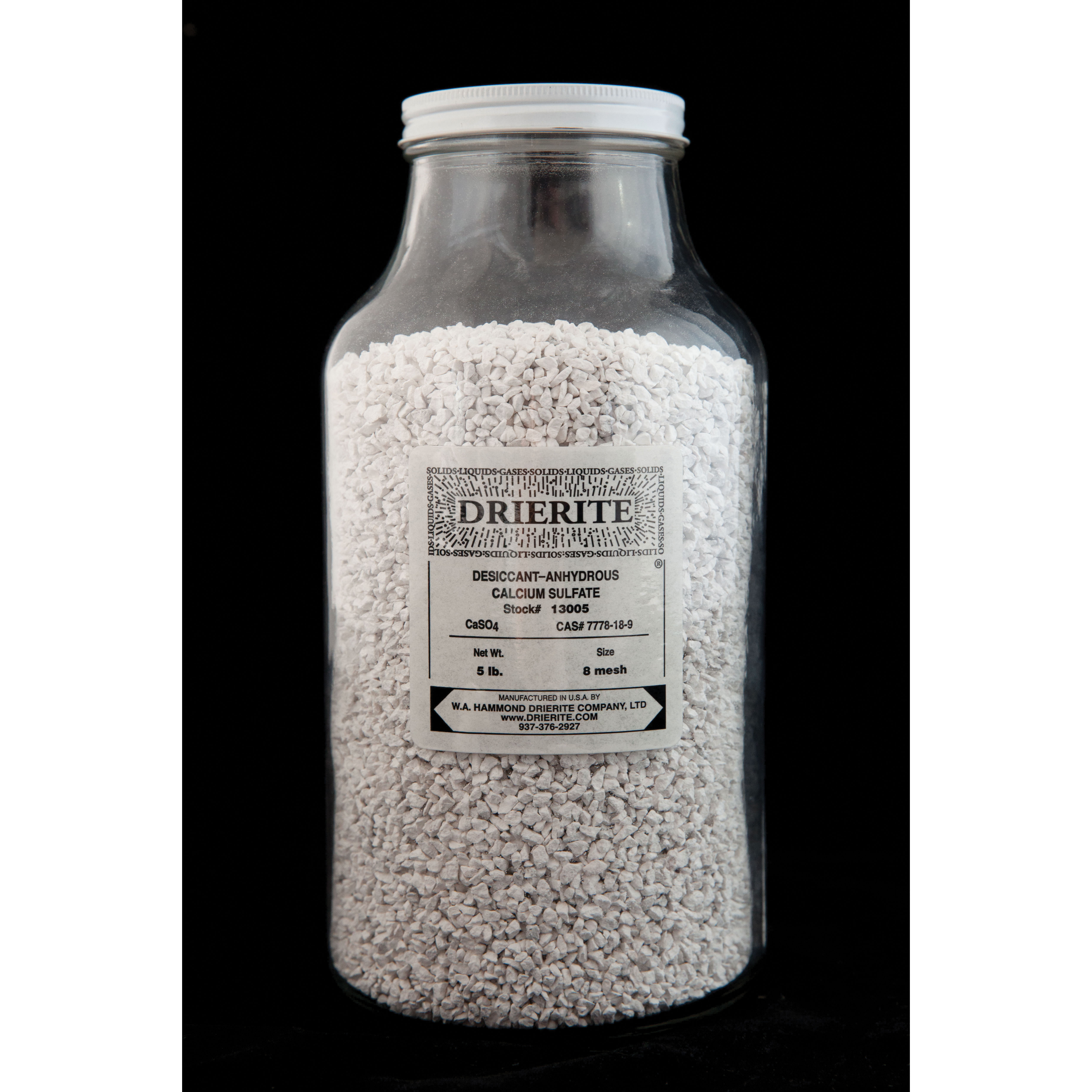 Drierite™ Nonindicating Regular Desiccant, 8 Mesh Size, 5 lb SECO