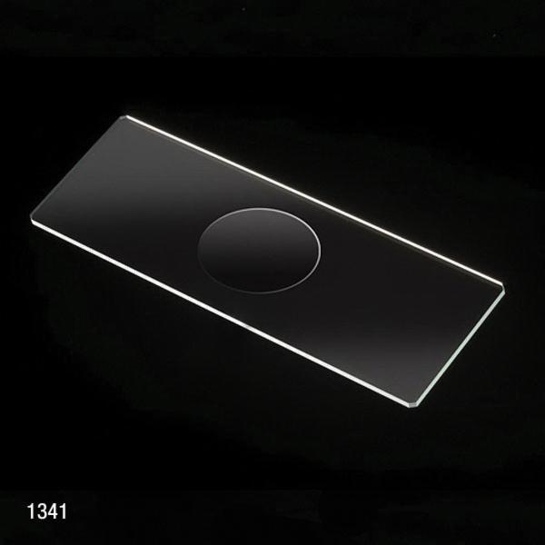 Globe Scientific Cavity Well Microscope Slide with 90° Ground Edge