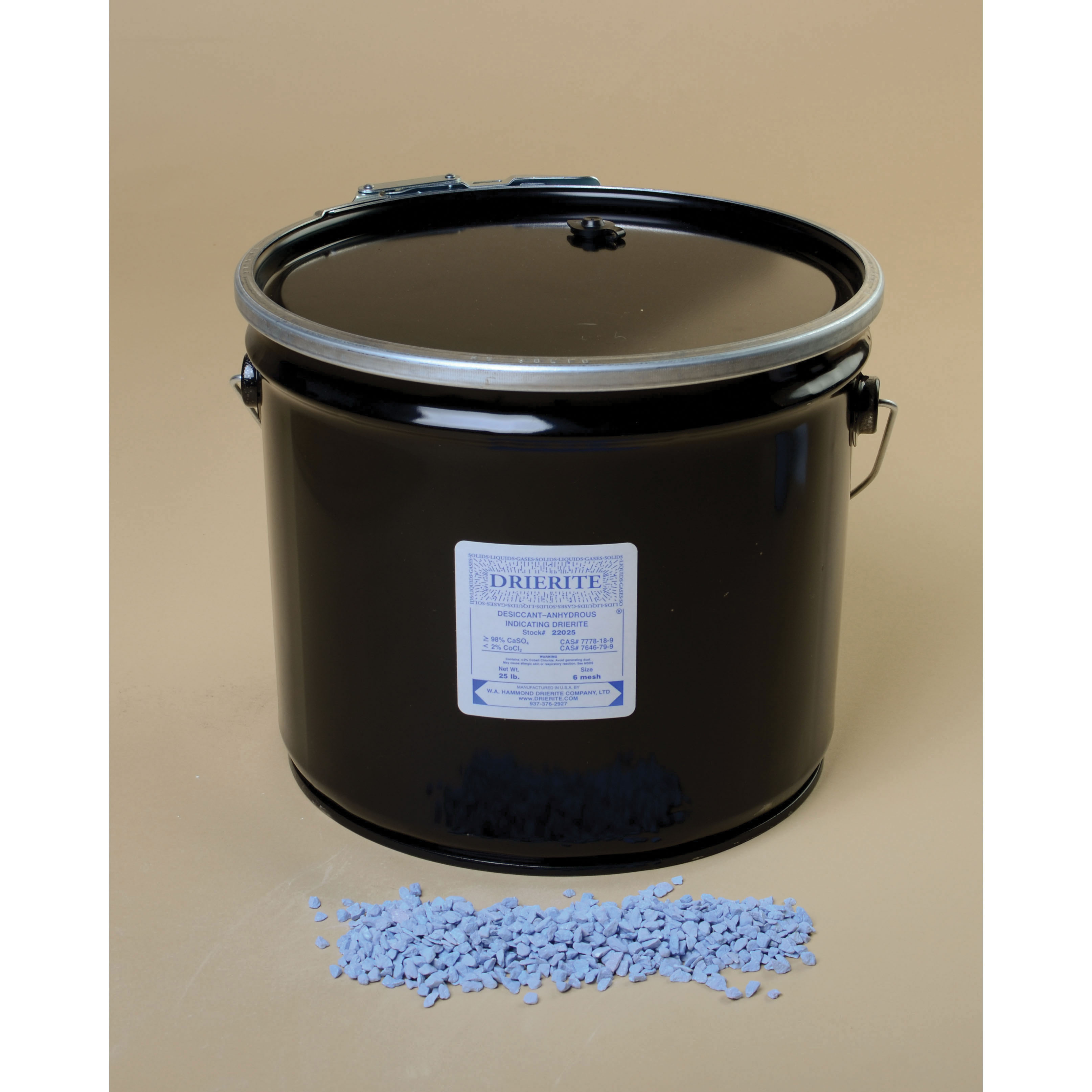 Drierite™ Indicating Desiccant, 6 Mesh Size, 25 lb SECO