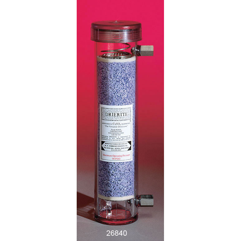 Drierite™ Laboratory Air and Gas Drying Unit with 1/8" Stainless Steel
