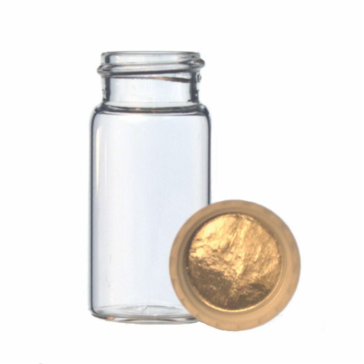 DWK Life Sciences (Kimble) Glass Scintillation Vial with Unattached Polypropylene Cap, Metal