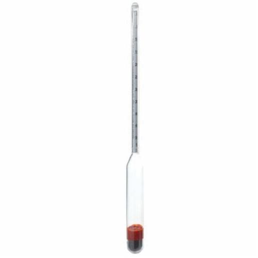 Thermco® Plain Form Baume Hydrometer, 250 mm L, 9 to 21° Range SECO